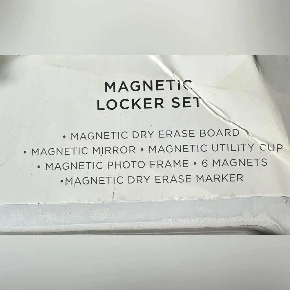 Black and White Speckled Magnetic Locker Set
